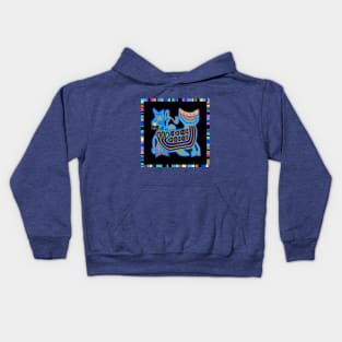 Shaman Serpent Eating Pajaro Kids Hoodie